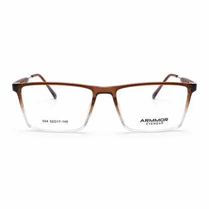 Eyewear Brown Transparent Square Glasses