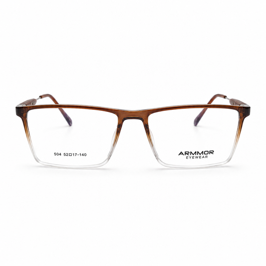 Eyewear Brown Transparent Square Glasses