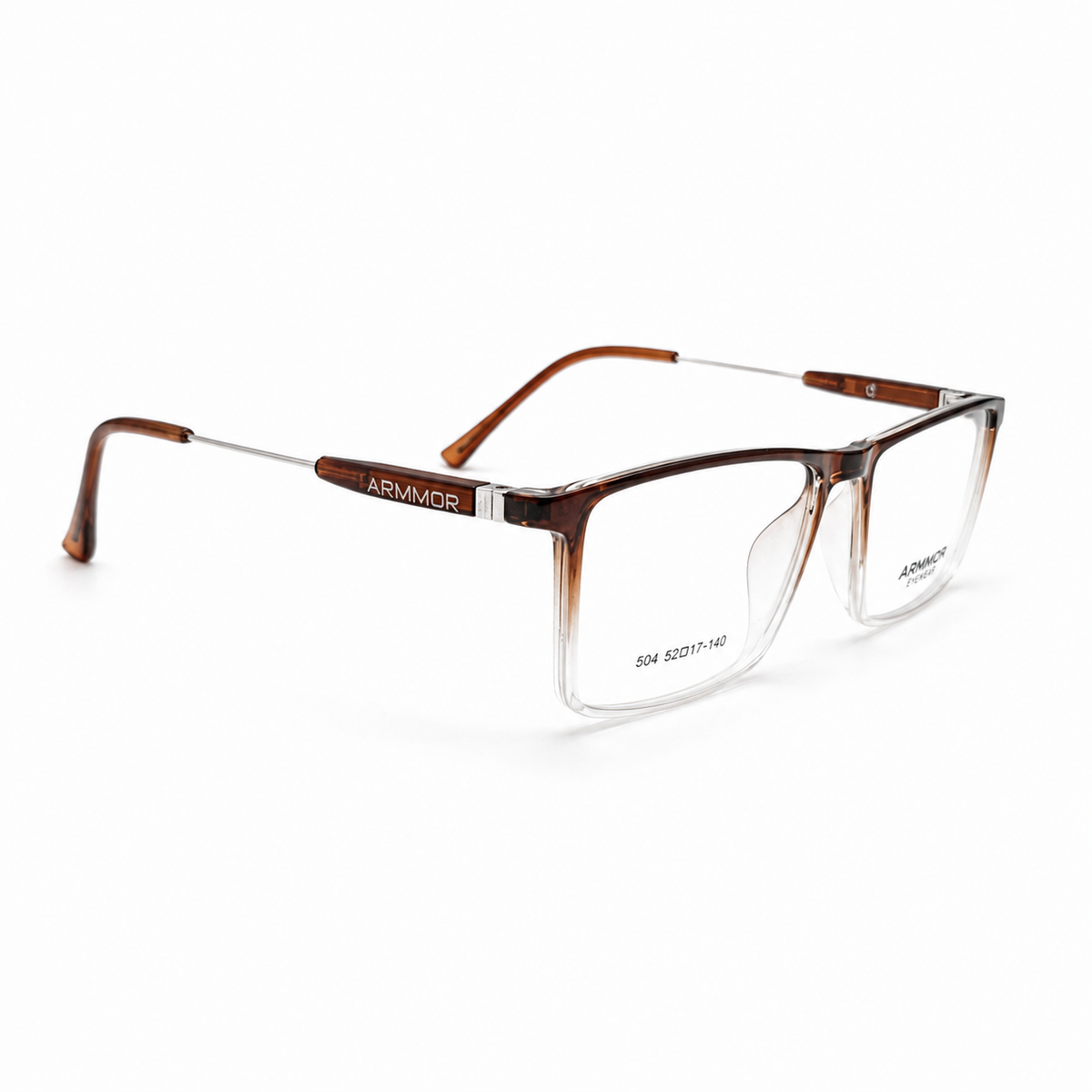 Eyewear Brown Transparent Square Glasses