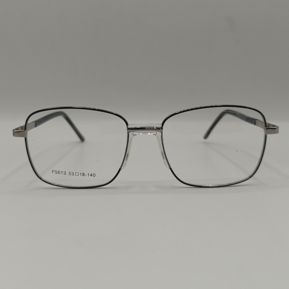Metal Black+Silver Color Unisex Glasses