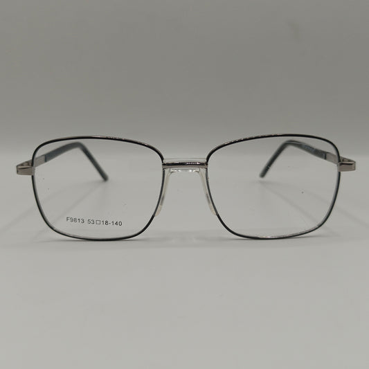 Metal Black+Silver Color Unisex Glasses