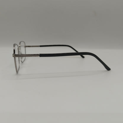 Metal Black+Silver Color Unisex Glasses