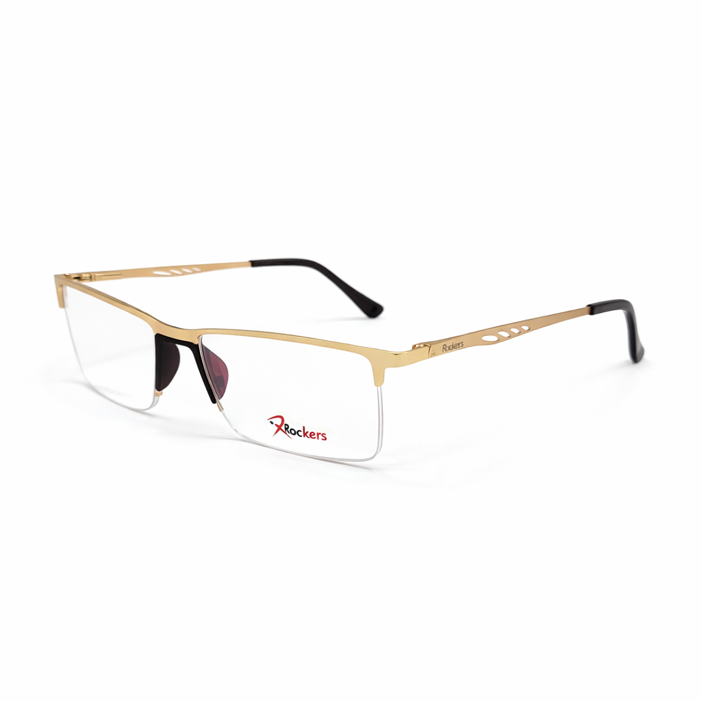 Rectangular Half Frame Eyeglasses