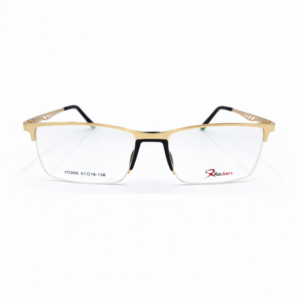 Rectangular Half Frame Eyeglasses