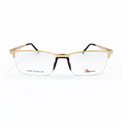 Rectangular Half Frame Eyeglasses