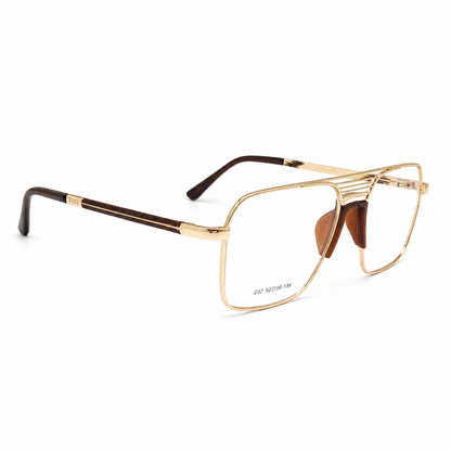 Hugo Boss Gold Metal Full-Rim Square Eyeglasses