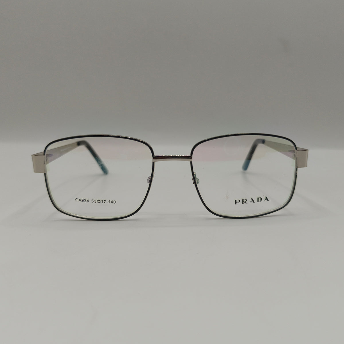 PRADA Black+Silver Unisex Metal Glasses