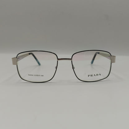 PRADA Black+Silver Unisex Metal Glasses