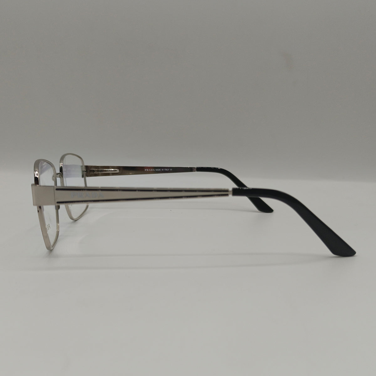 PRADA Black+Silver Unisex Metal Glasses