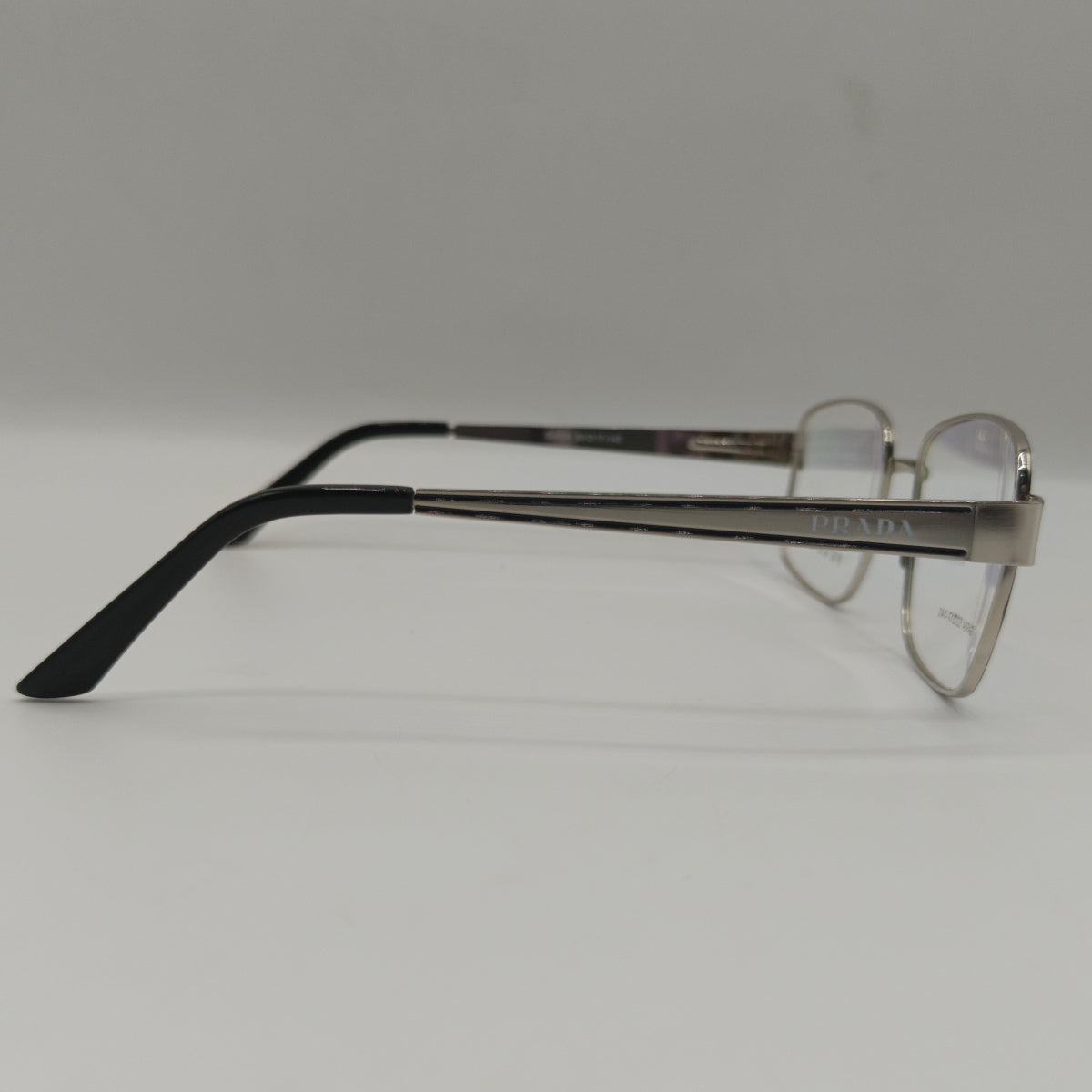 PRADA Black+Silver Unisex Metal Glasses