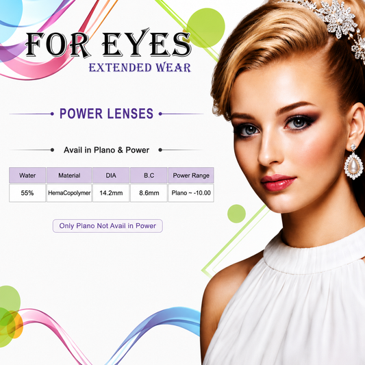 For Eyes Extended Wear 3 Month Power Color Contact Lenses | Prescription Colored Lenses Pakistan – NAMART