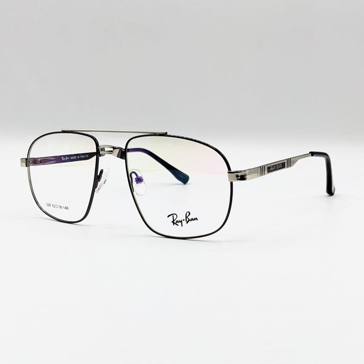 RayBan Square Black-Silver Metal