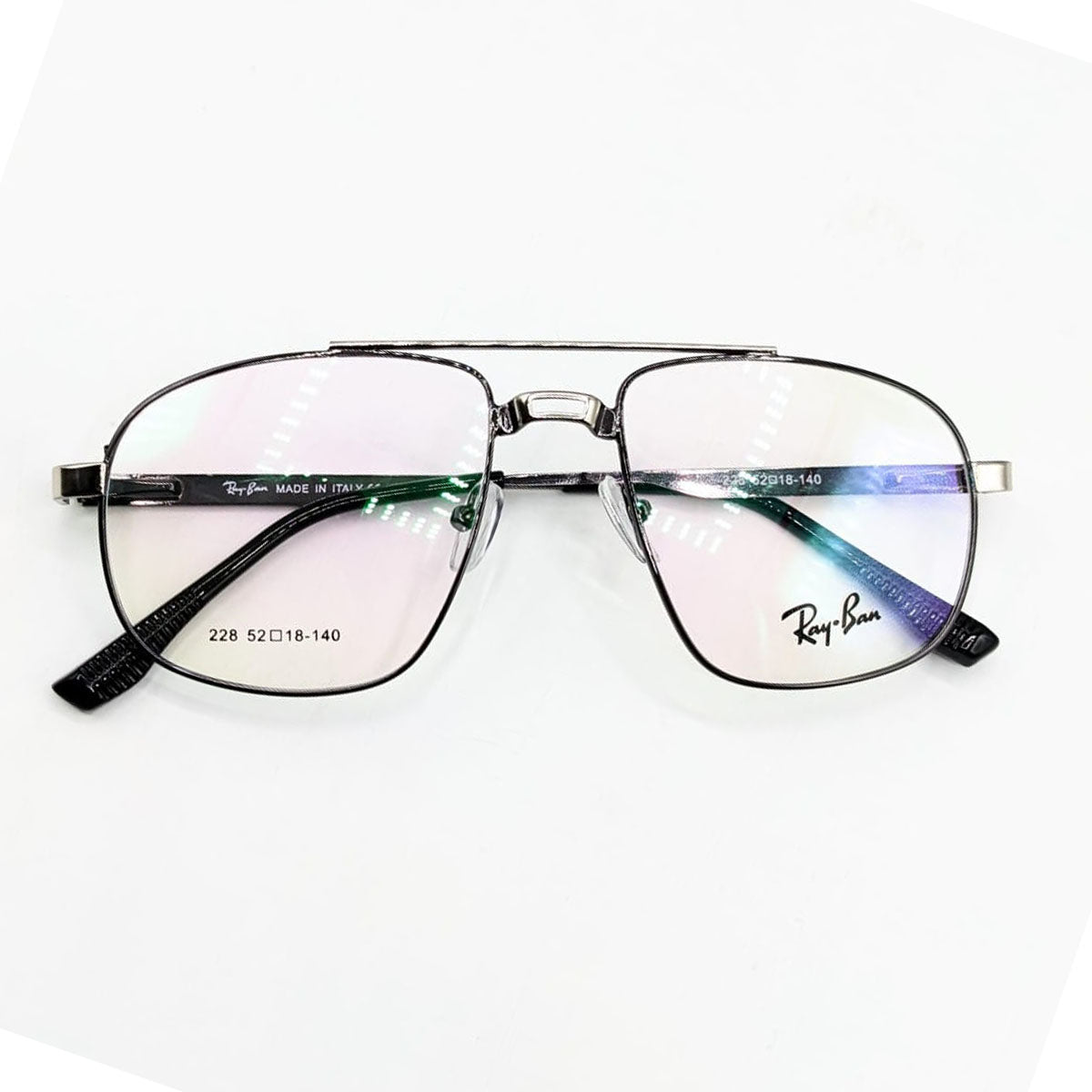 RayBan Square Black-Silver Metal