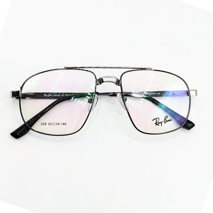 RayBan Square Black-Silver Metal