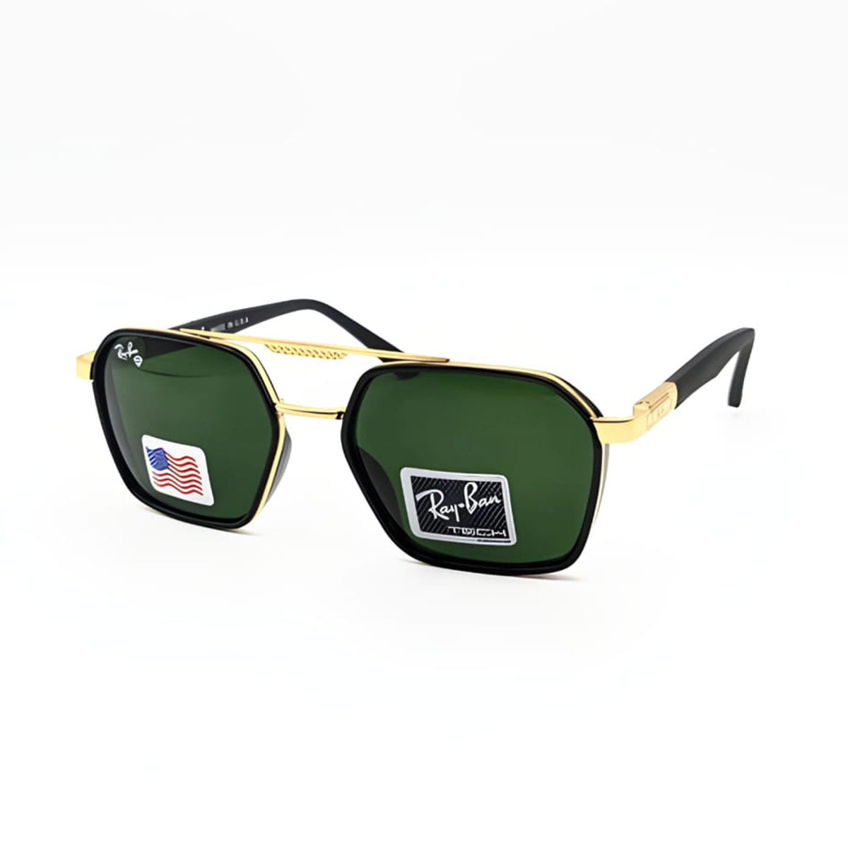 Rayban Golden with Green Lens