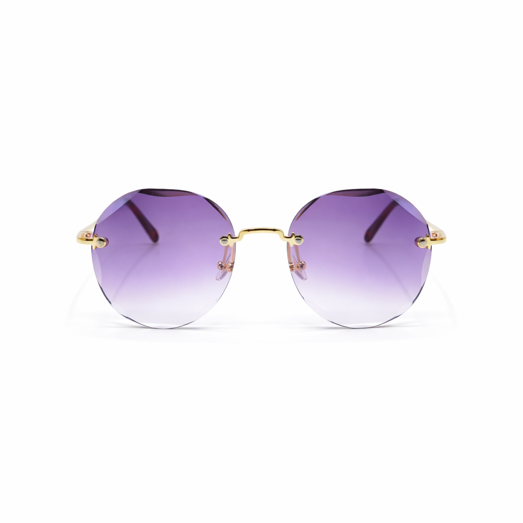 Rimless Octagon Women Sunglasses