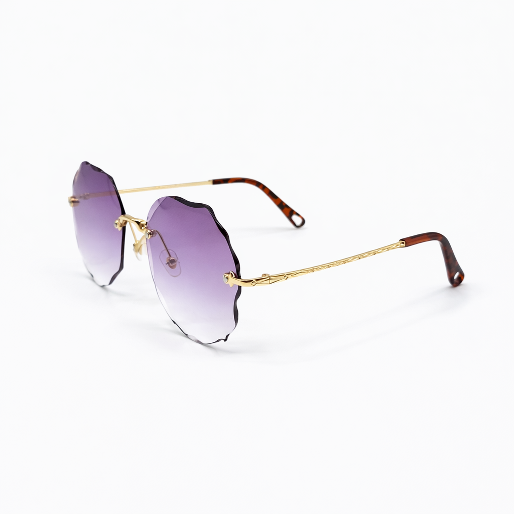 Rimless Octagon Women Sunglasses