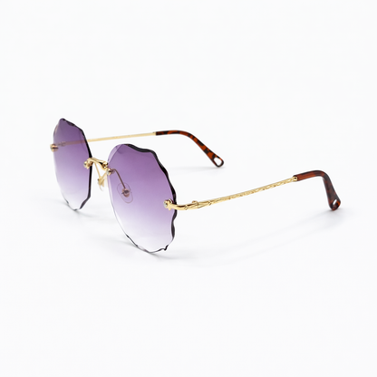 Rimless Octagon Women Sunglasses