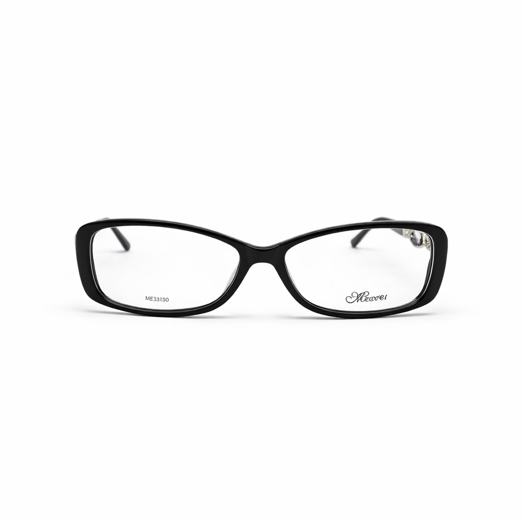 Rose Women’s Elegant Black Eyeglasses 135mm