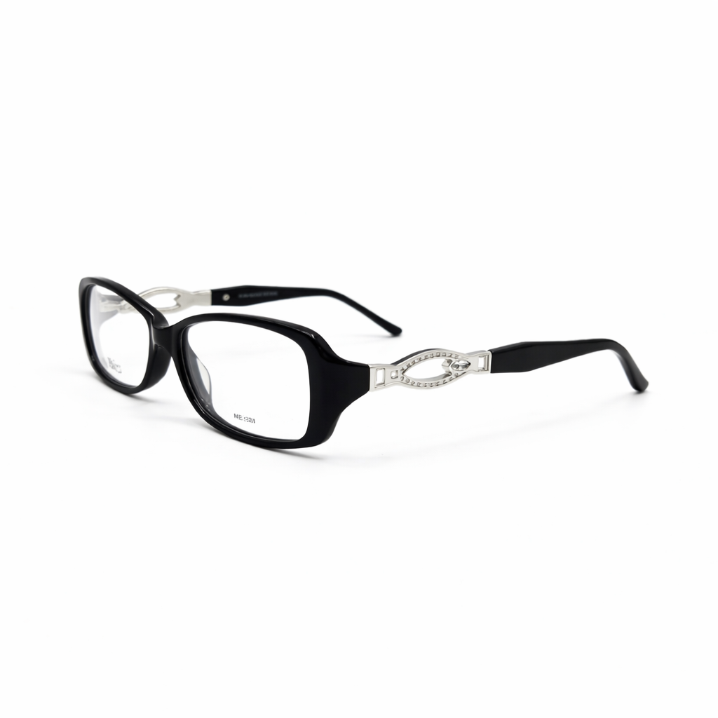 Rose Women’s Elegant Black Eyeglasses 135mm