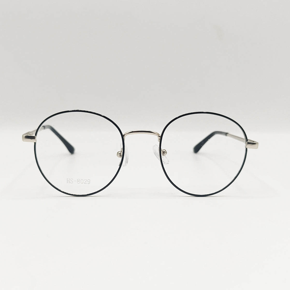 Round Black-Silver Metal Unisex
