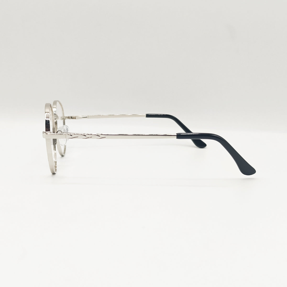 Round Silver Metal Unisex Glasses