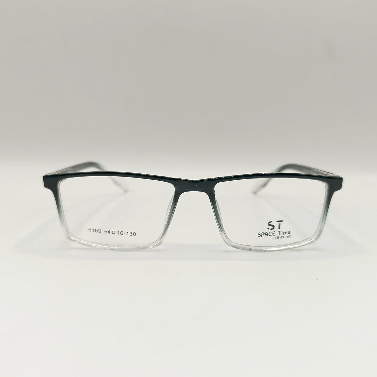 Black+Transparent Rectangle Frame Unisex