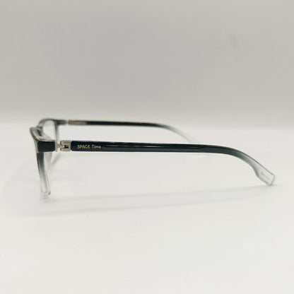 Black+Transparent Rectangle Frame Unisex