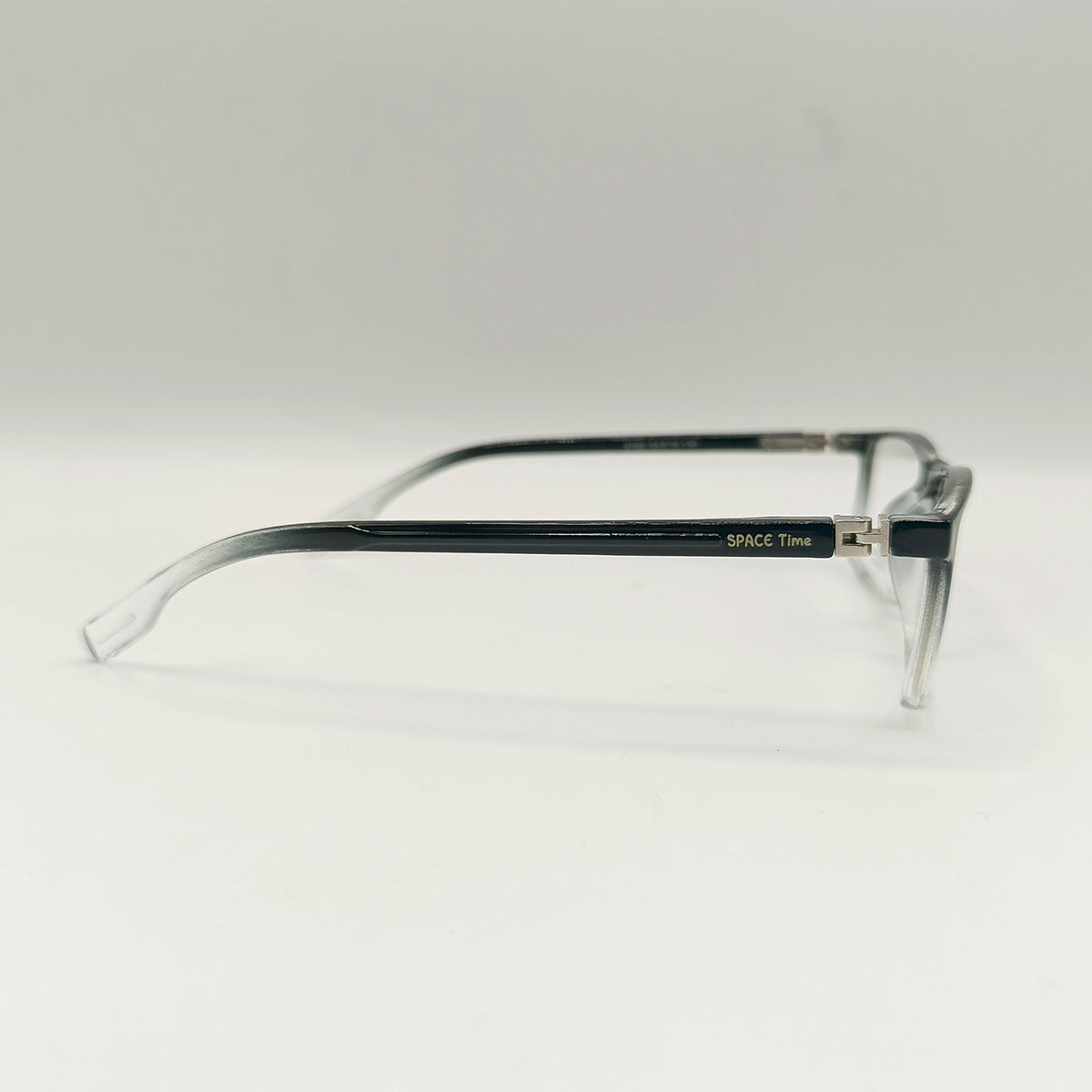 Black+Transparent Rectangle Frame Unisex