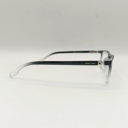 Black+Transparent Rectangle Frame Unisex