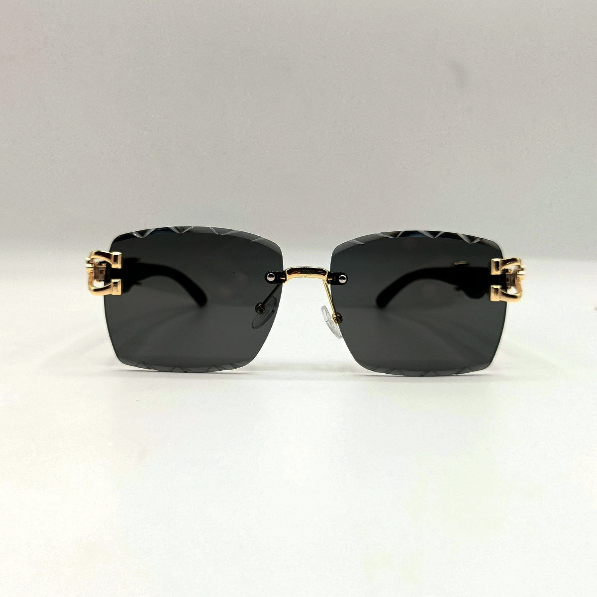 Trendy Square Frame Rimless Sunglasses