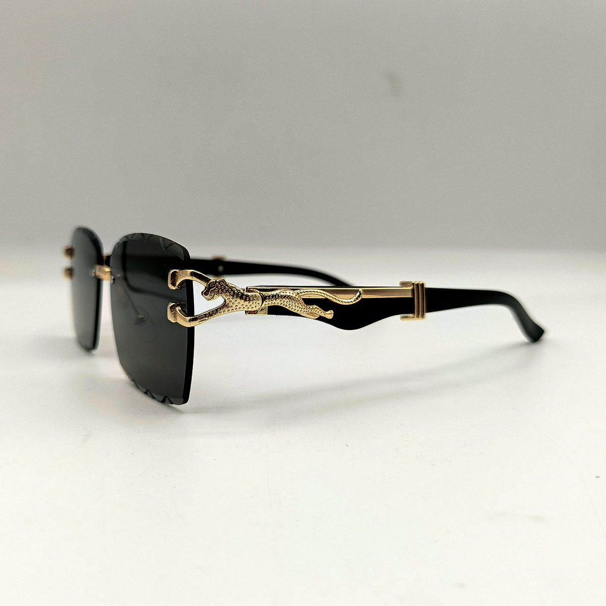Trendy Square Frame Rimless Sunglasses