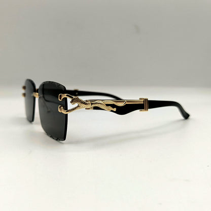 Trendy Square Frame Rimless Sunglasses