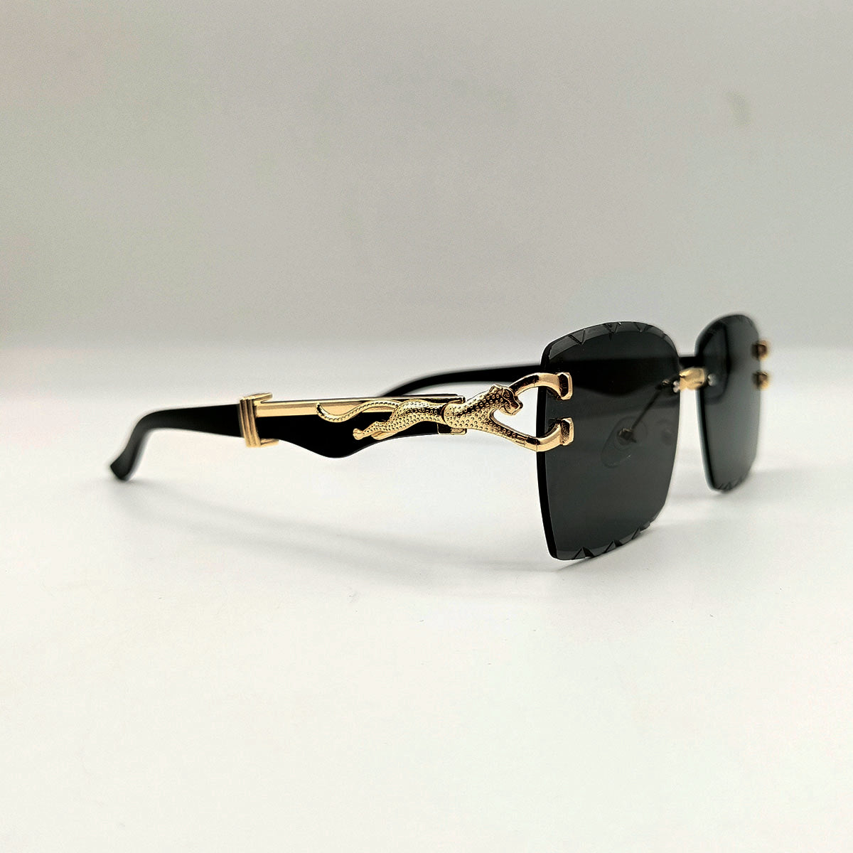Trendy Square Frame Rimless Sunglasses