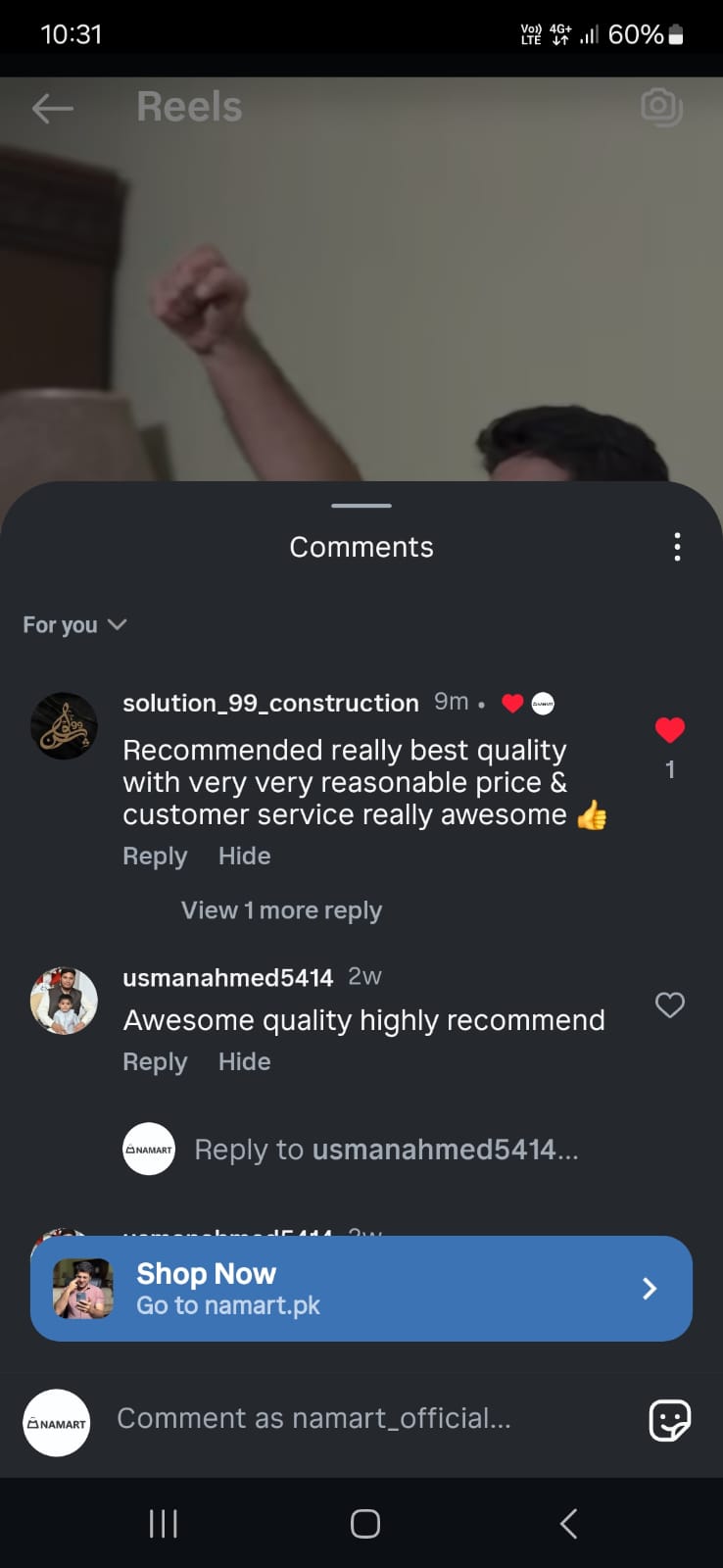 Customer review