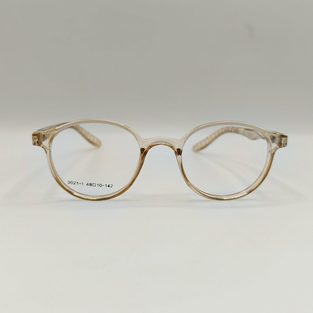 Kids Round Light Brown Glasses