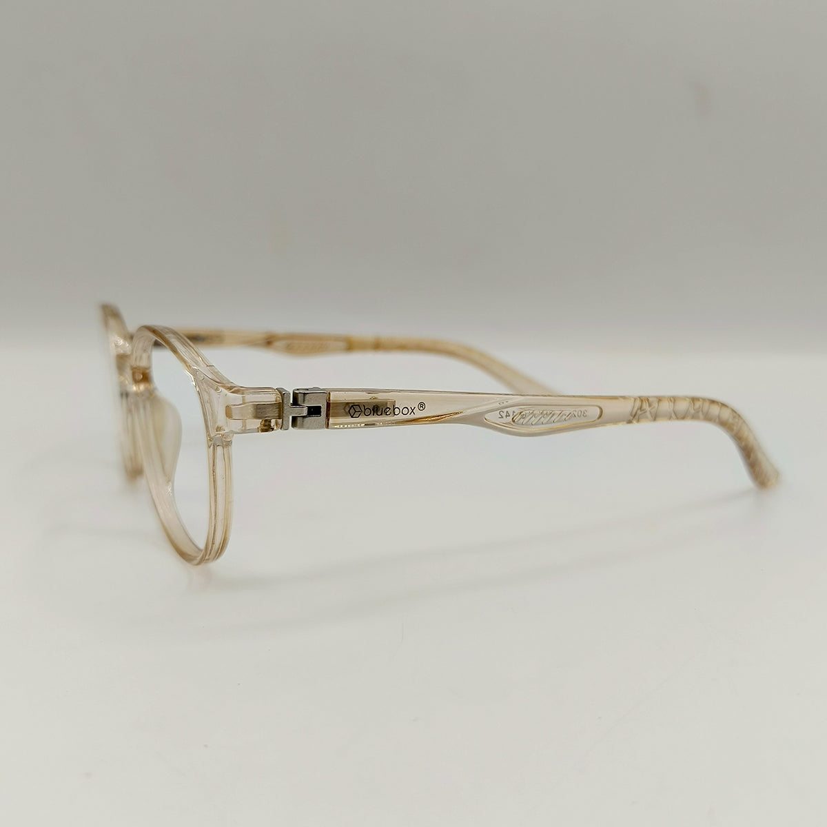 Kids Round Light Brown Glasses
