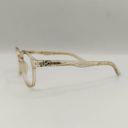 Kids Round Light Brown Glasses