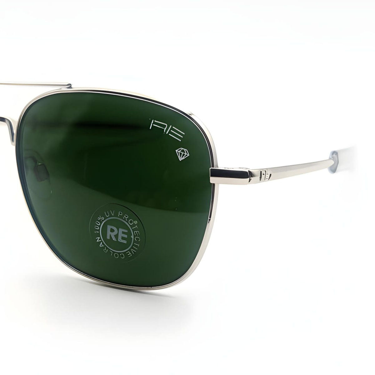 Randolph Silver with Green Lens